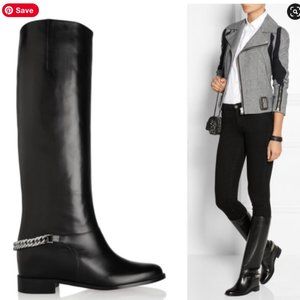 Louboutin Cate Chain Riding Boots 38